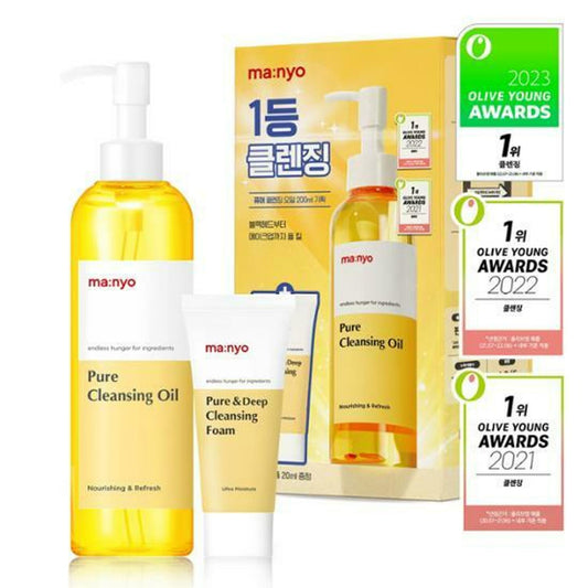 Pure Cleansing Oil + Pure Deep Cleansing Foam Set - Ma:nyo