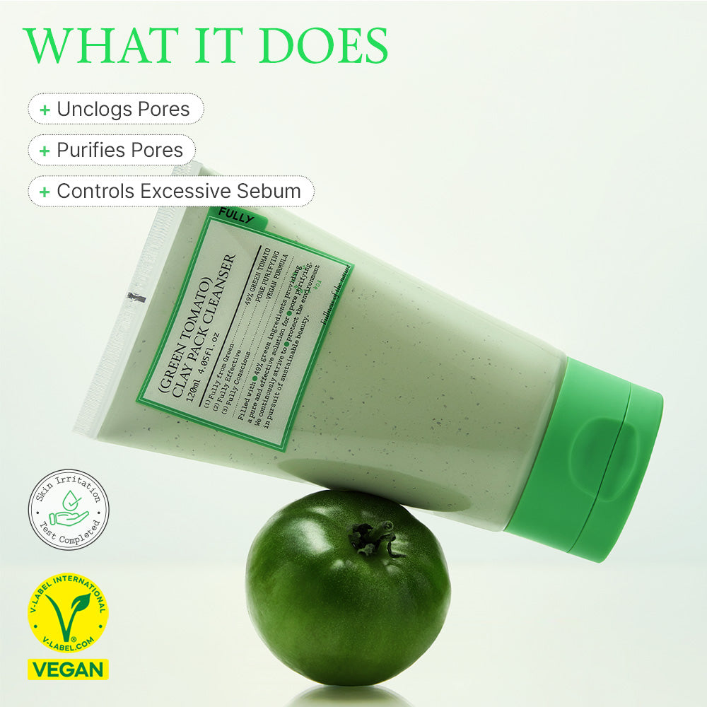 Green Tomato Clay Pack Cleanser – Fully