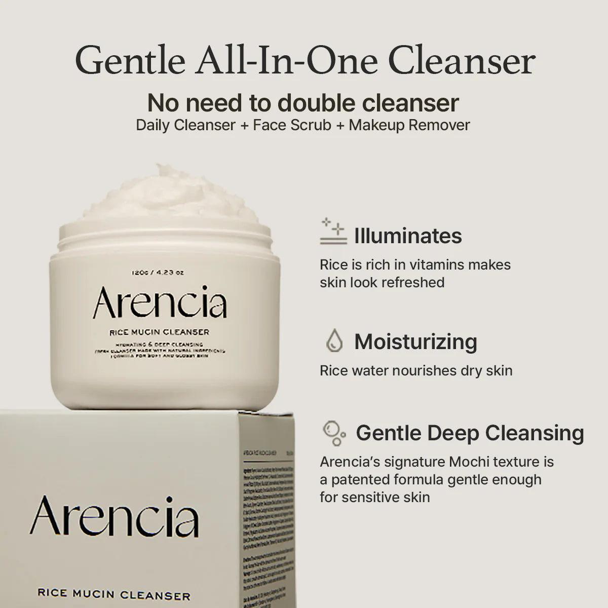 Rice Mucin Cleanser – Arencia