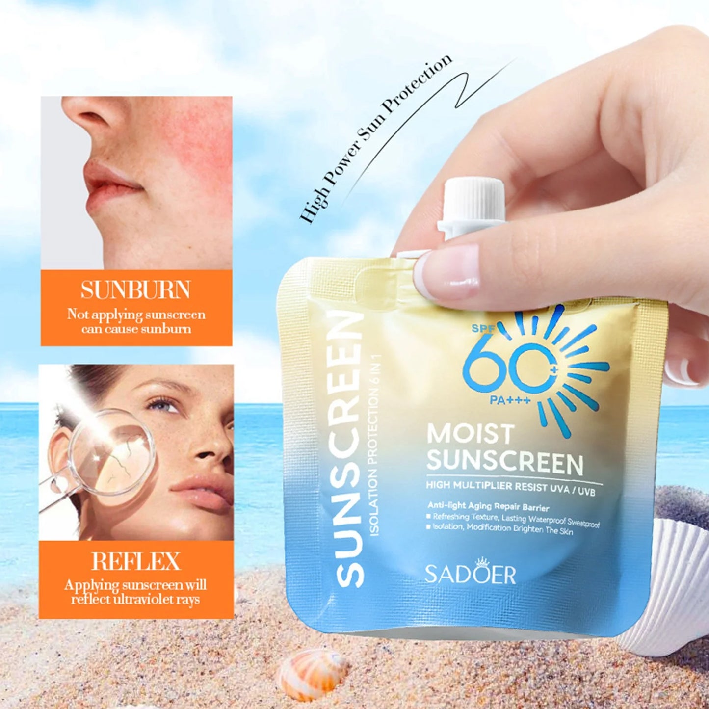 Sunscreen hidratante SPF 60 - Sadoer